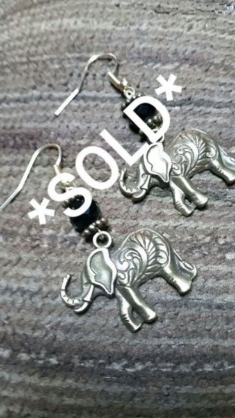 Wild Elephant Earrings