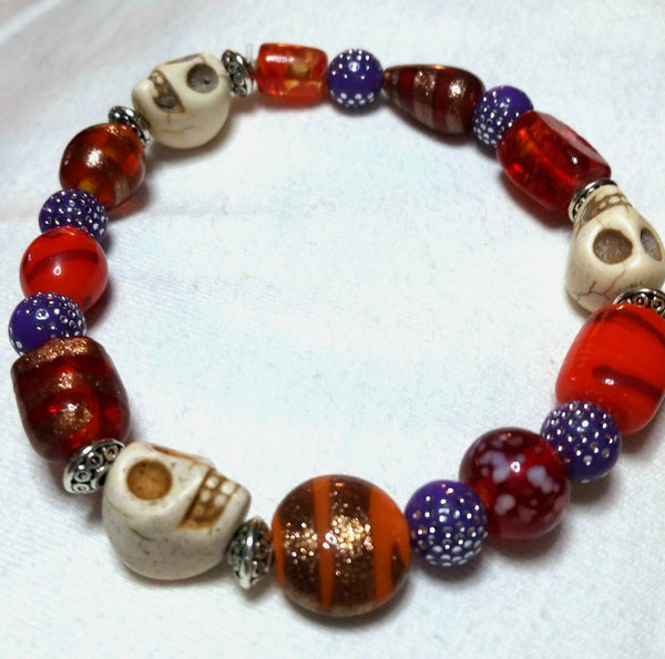 Sugar Skulls October Colors Bracelet