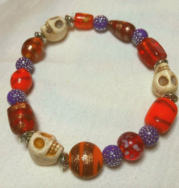 Sugar Skulls October Colors Bracelet