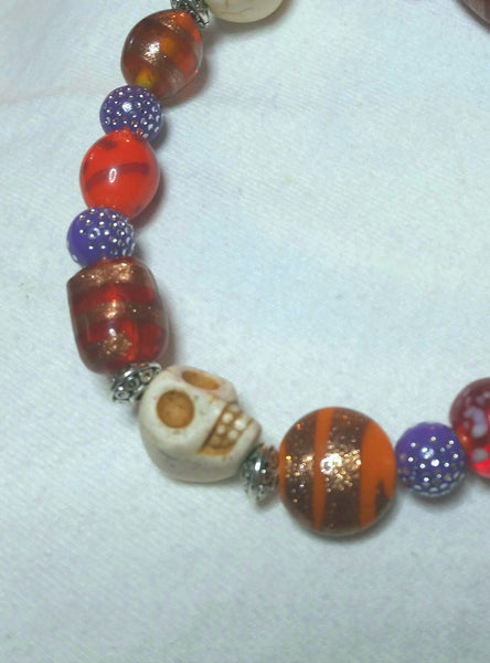 Sugar Skulls October Colors Bracelet